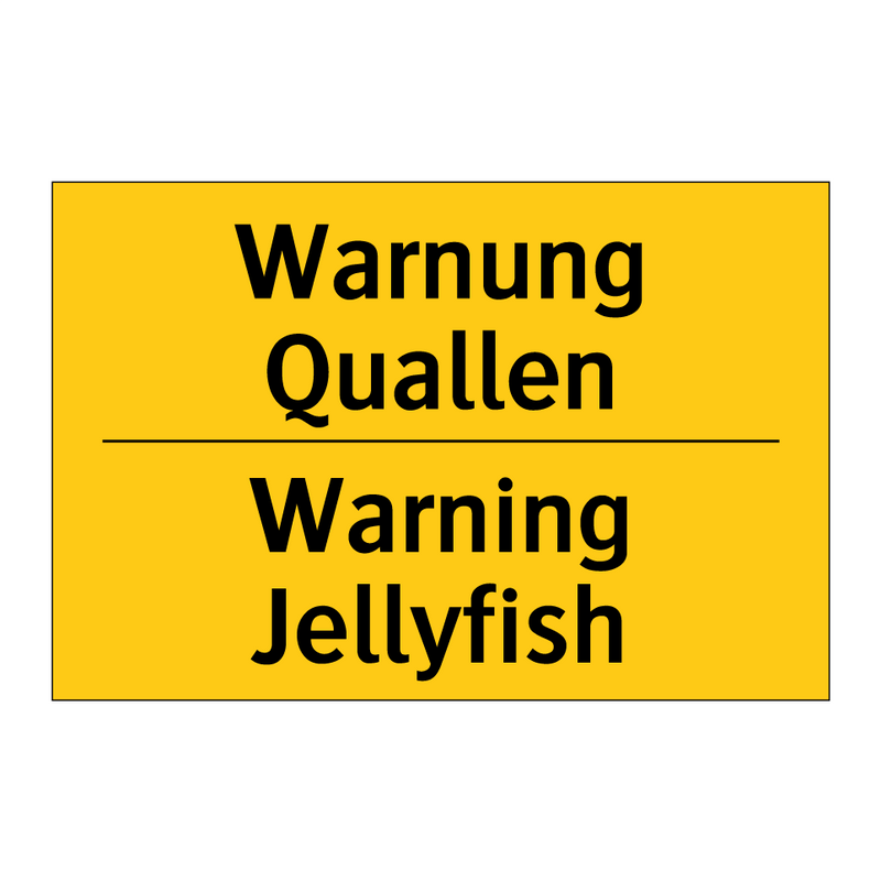 Warnung Quallen - Warning Jellyfish