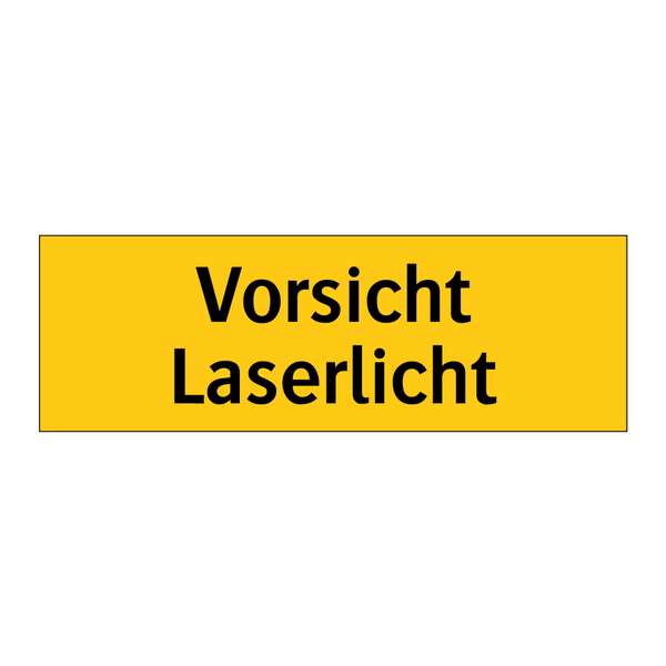 Vorsicht Laserlicht