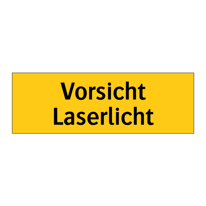 Vorsicht Laserlicht