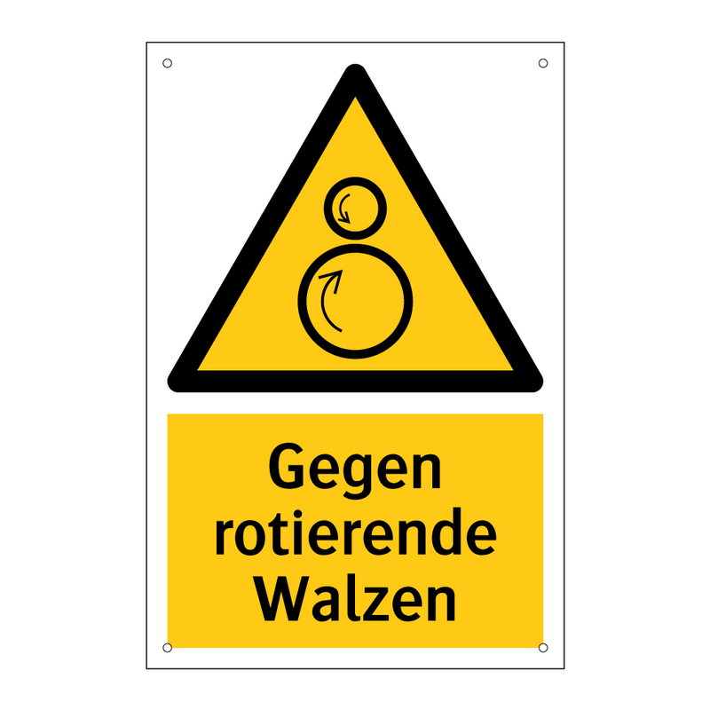 Gegen rotierende Walzen