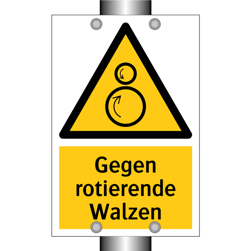 Gegen rotierende Walzen