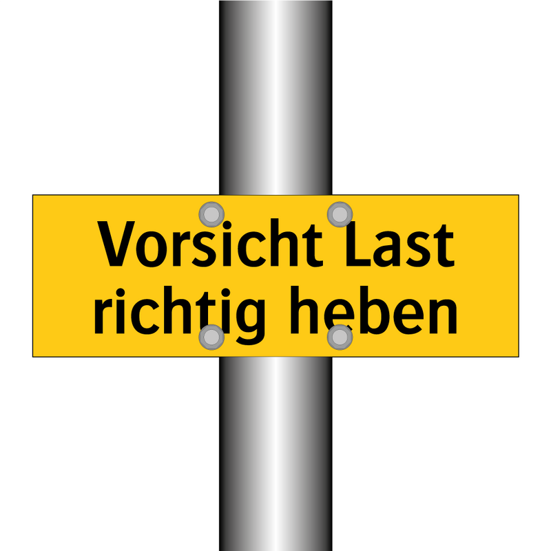 Vorsicht Last richtig heben