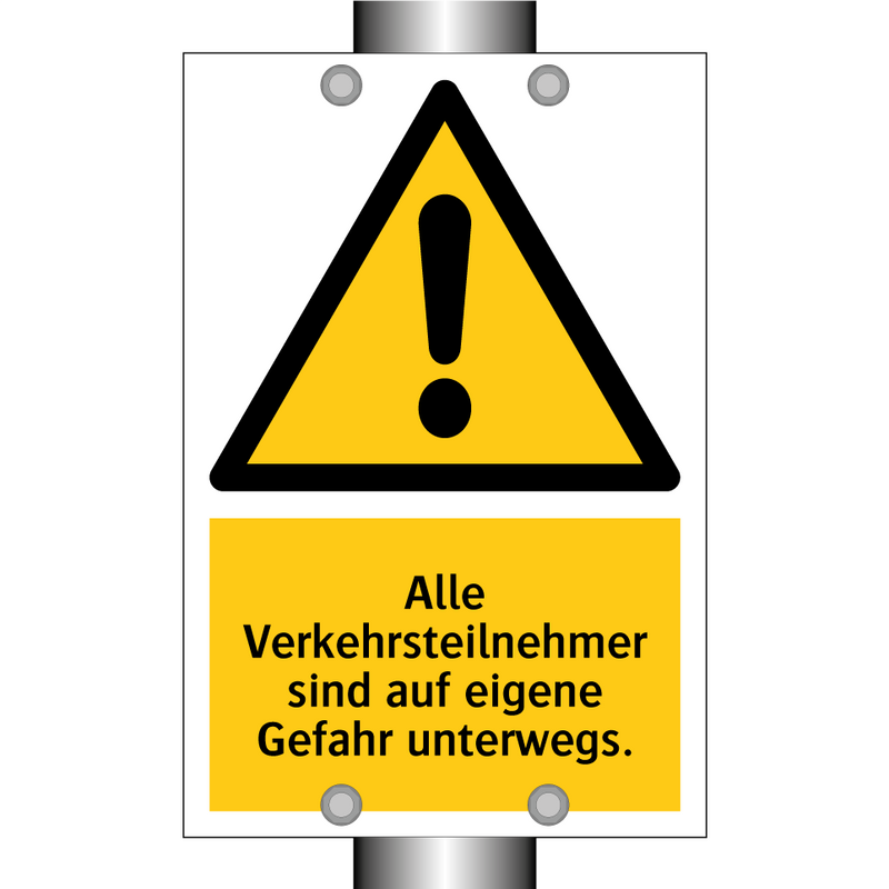 Alle Verkehrsteilnehmer sind auf eigene Gefahr unterwegs.
