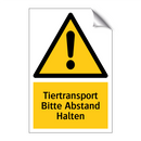 Tiertransport Bitte Abstand Halten