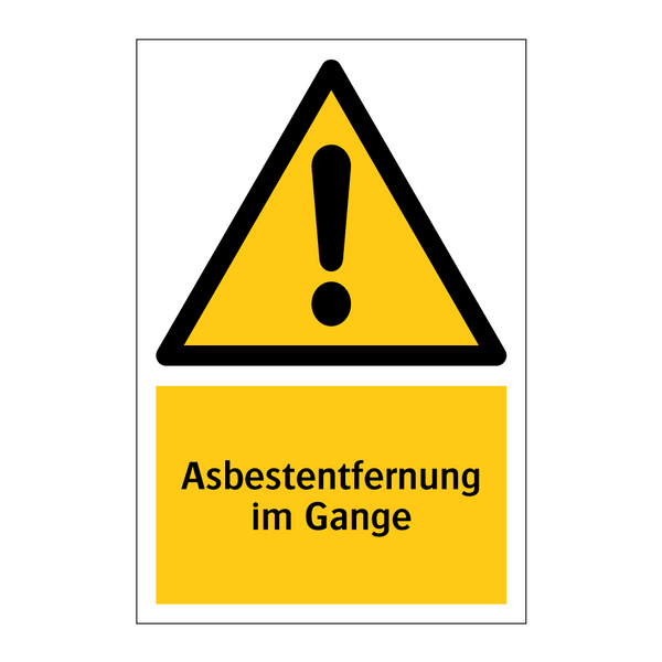 Asbestentfernung im Gange