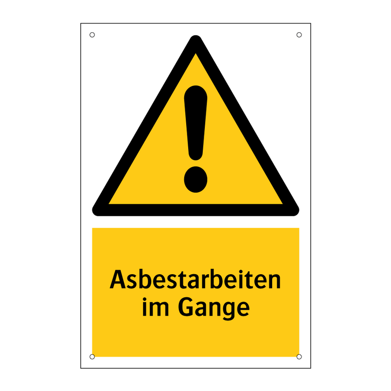 Asbestarbeiten im Gange