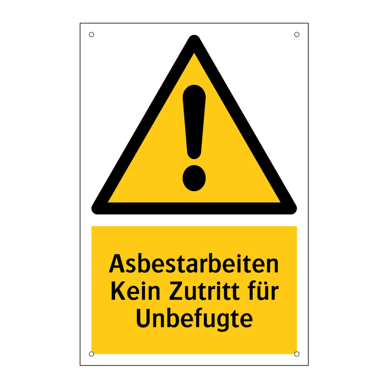 Asbestarbeiten Kein Zutritt für Unbefugte