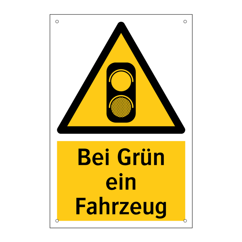 Bei Grün ein Fahrzeug