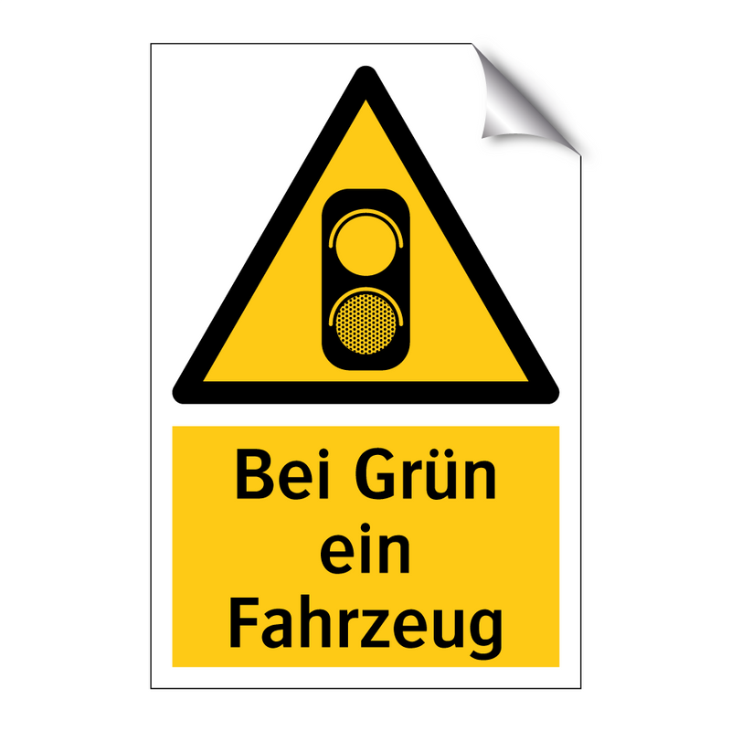 Bei Grün ein Fahrzeug