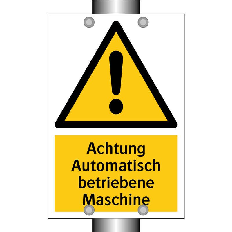 Achtung Automatisch betriebene Maschine