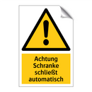 Achtung Schranke schließt automatisch