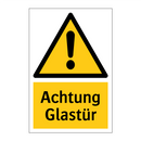 Achtung Glastür