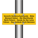 Vorsicht Herdenschutzhunde - Bitte Abstand Halten - Die Wachhunde Nicht Füttern - Hunde An Der Leine Führen - Das Gelände Nicht Betreten