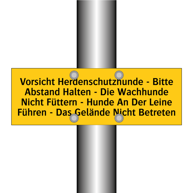 Vorsicht Herdenschutzhunde - Bitte Abstand Halten - Die Wachhunde Nicht Füttern - Hunde An Der Leine Führen - Das Gelände Nicht Betreten