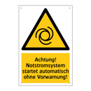 Achtung! Notstromsystem startet automatisch ohne Vorwarnung!