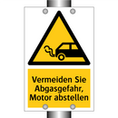 Vermeiden Sie Abgasgefahr, Motor abstellen
