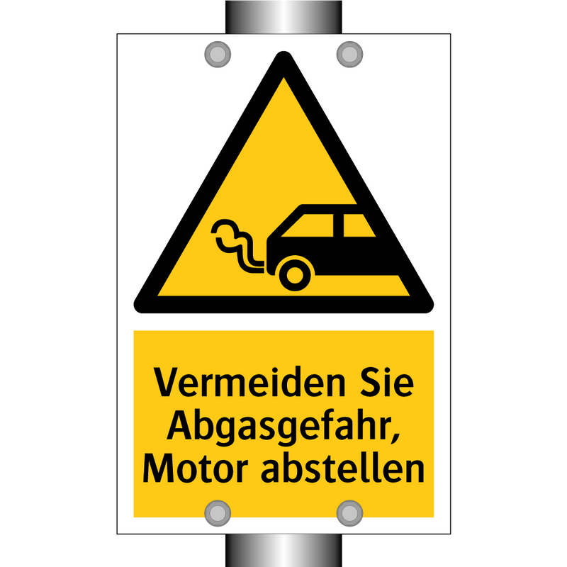 Vermeiden Sie Abgasgefahr, Motor abstellen