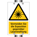 Vermeiden Sie die Exposition gegenüber Laserstrahlung