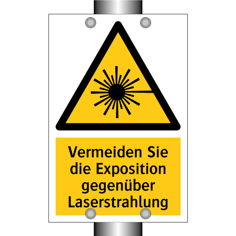 Vermeiden Sie die Exposition gegenüber Laserstrahlung