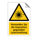 Vermeiden Sie die Exposition gegenüber Laserstrahlung