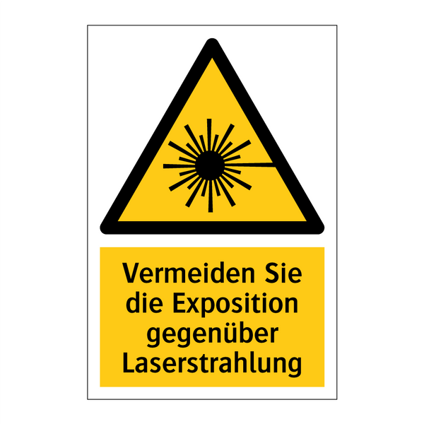 Vermeiden Sie die Exposition gegenüber Laserstrahlung