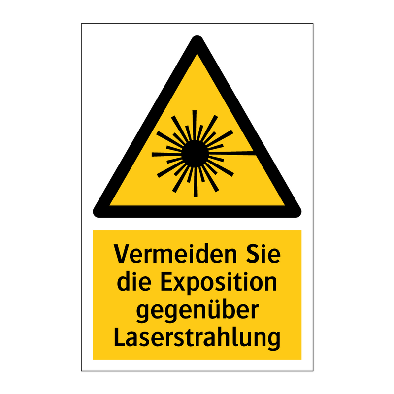 Vermeiden Sie die Exposition gegenüber Laserstrahlung