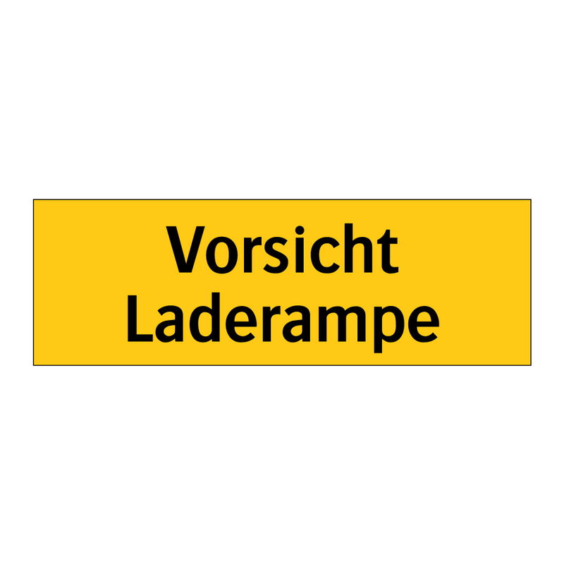 Vorsicht Laderampe