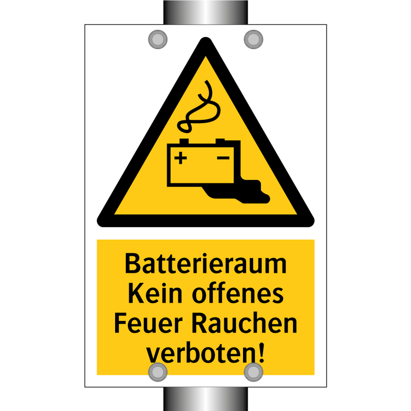 Batterieraum Kein offenes Feuer Rauchen verboten!