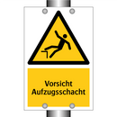 Vorsicht Aufzugsschacht