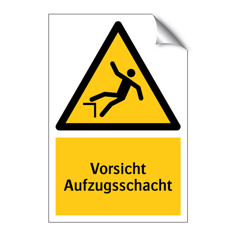 Vorsicht Aufzugsschacht