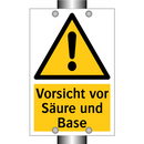 Vorsicht vor Säure und Base