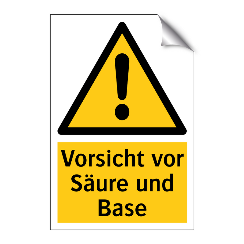 Vorsicht vor Säure und Base