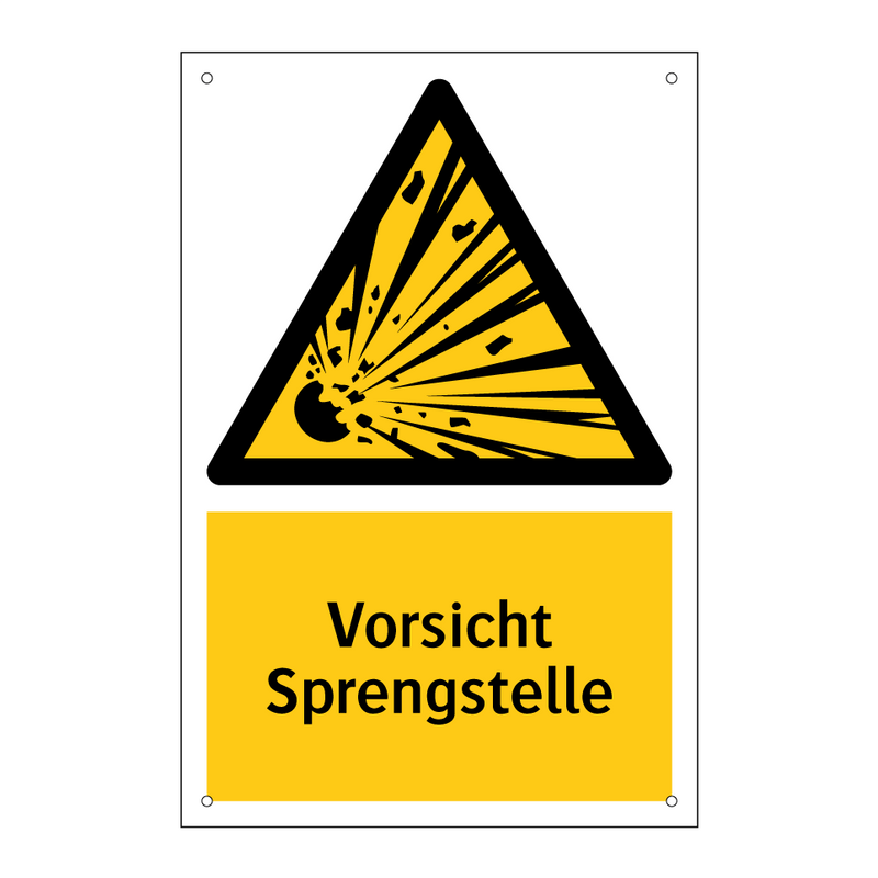 Vorsicht Sprengstelle