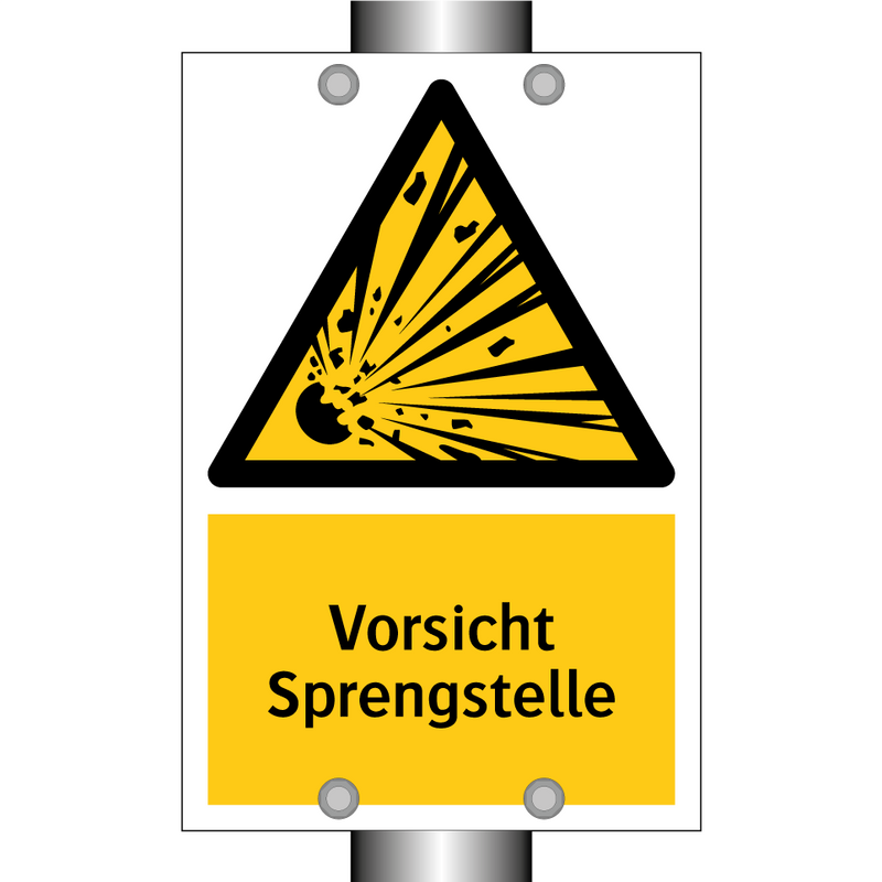Vorsicht Sprengstelle