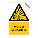 Vorsicht Sprengstelle
