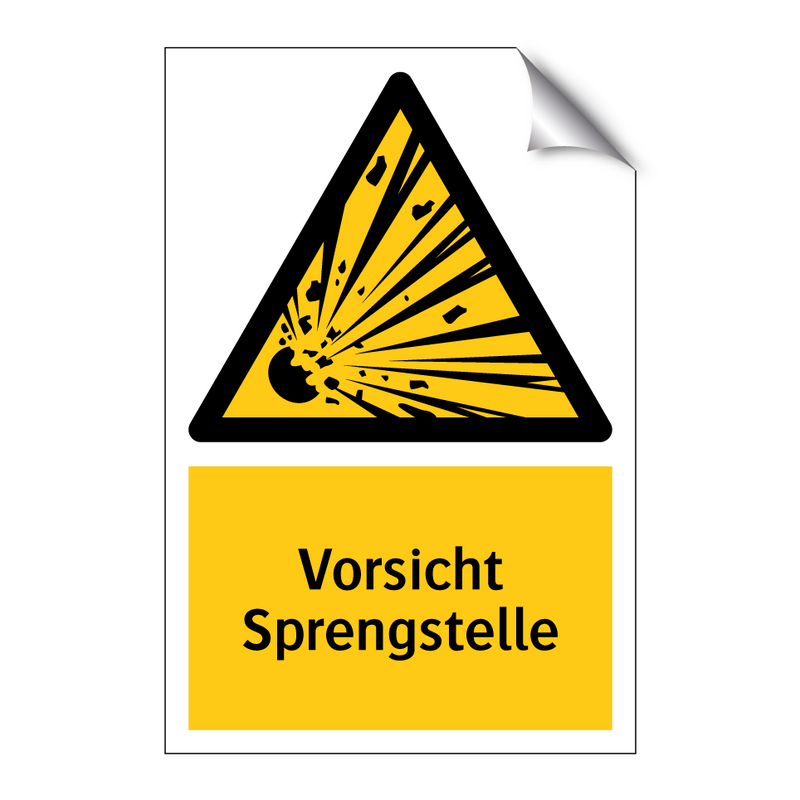 Vorsicht Sprengstelle