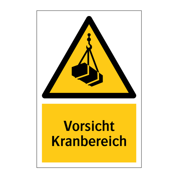 Vorsicht Kranbereich