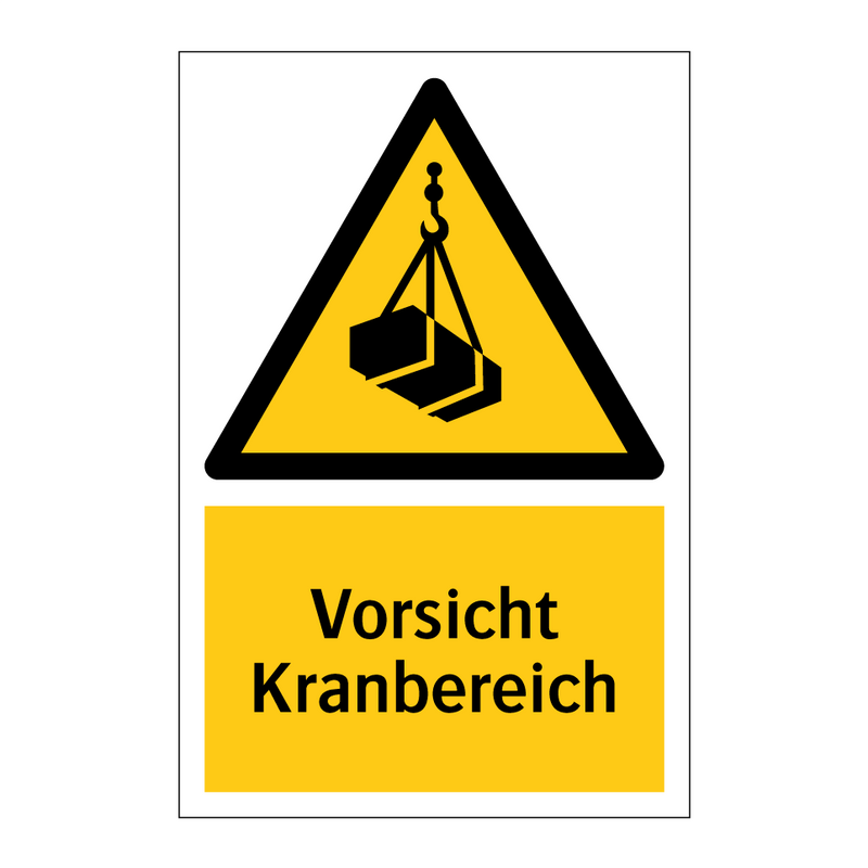 Vorsicht Kranbereich