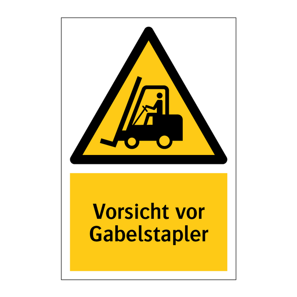 Vorsicht vor Gabelstapler