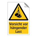 Vorsicht vor hängender Last