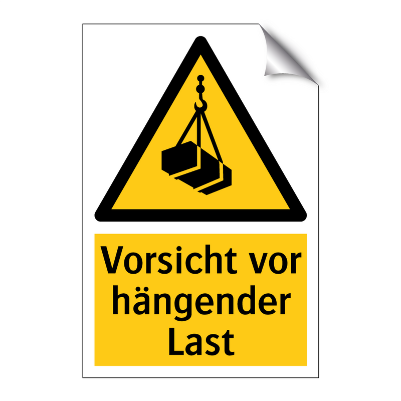 Vorsicht vor hängender Last