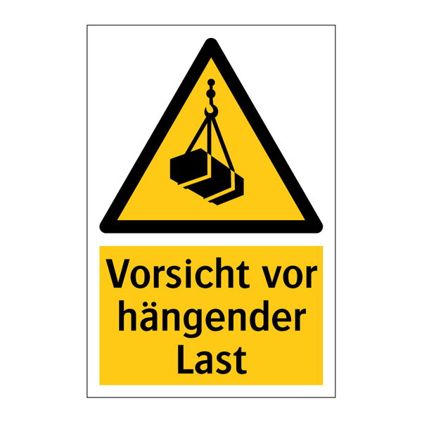Vorsicht vor hängender Last
