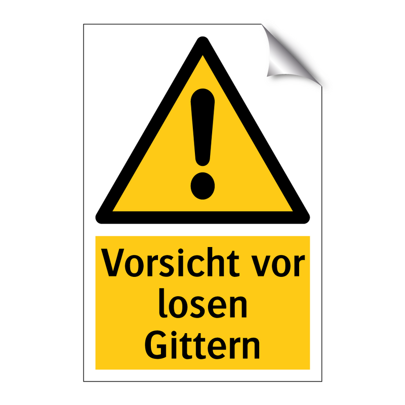 Vorsicht vor losen Gittern