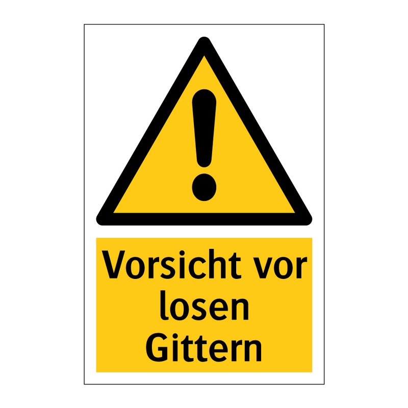 Vorsicht vor losen Gittern