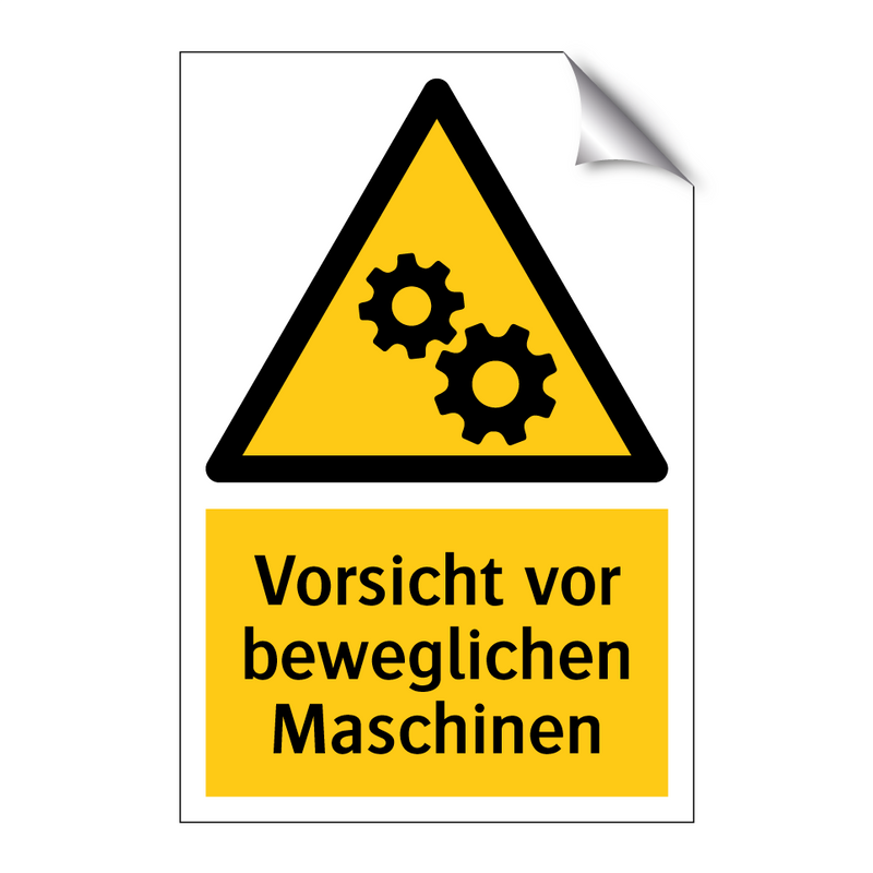 Vorsicht vor beweglichen Maschinen