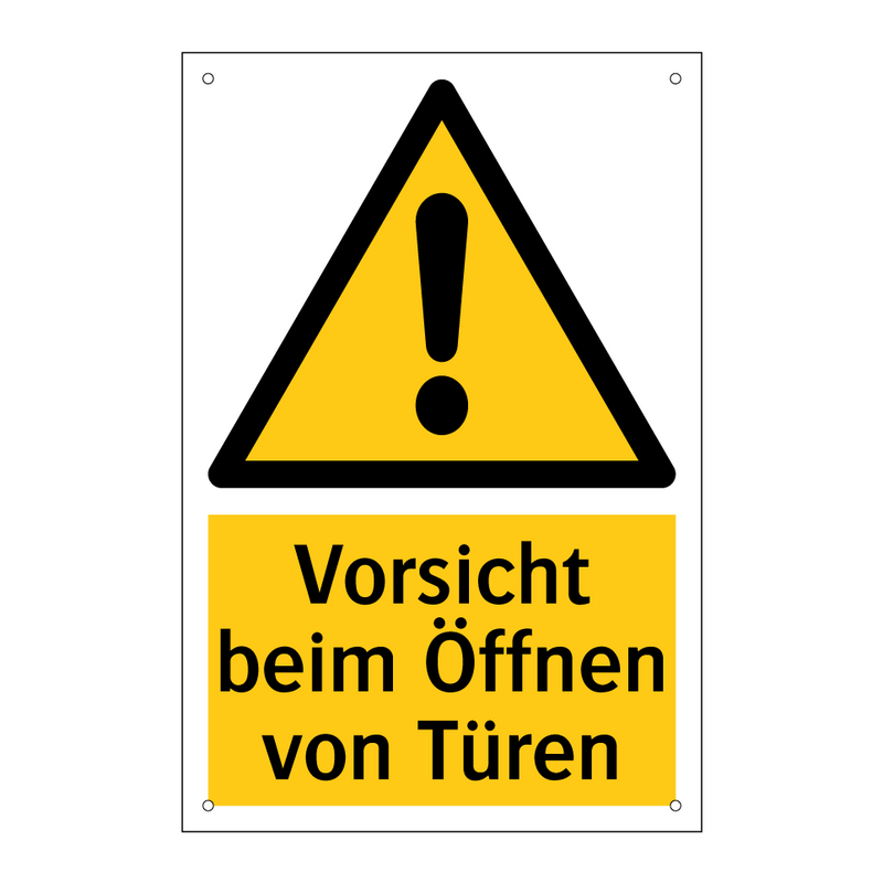 Vorsicht beim Öffnen von Türen