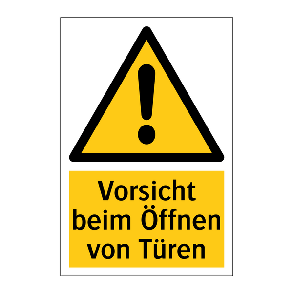 Vorsicht beim Öffnen von Türen