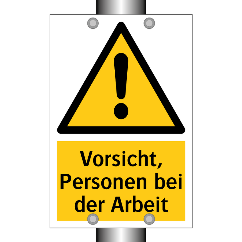 Vorsicht, Personen bei der Arbeit