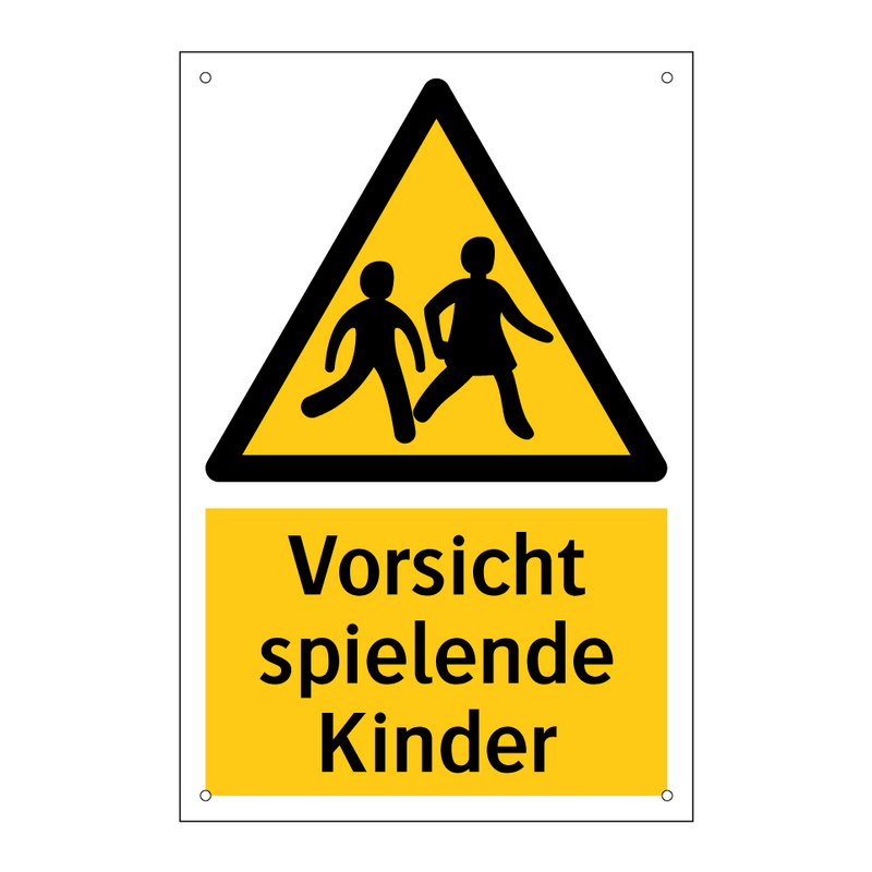 Vorsicht spielende Kinder