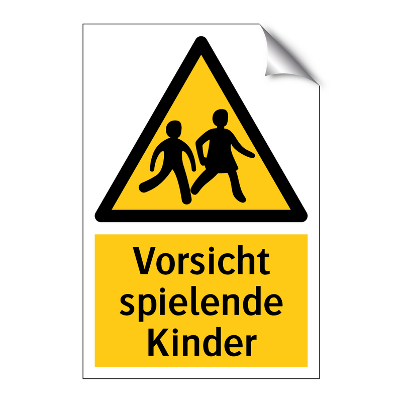 Vorsicht spielende Kinder